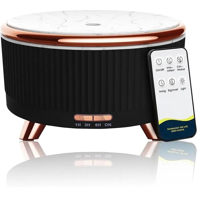 Electroplated Rose Gold 500ML Aromatherapy Scented Oil Diffuser - Marble Grain, Frosted Surface, Remote Control, 7 LED Lights, 3 Mist Modes, Auto Power Off, Bpa-Free Home Supplies, Color Changing, Meditation Sleep Aid Home Office Decor Gift
