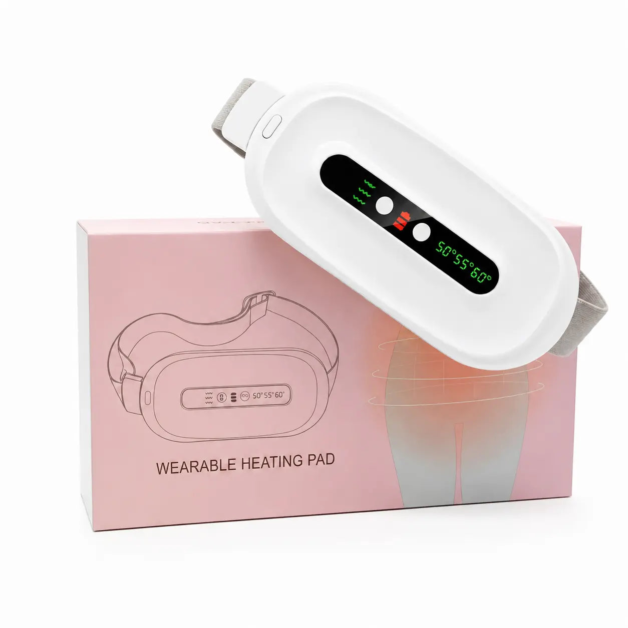2026 New Portable Cordless Deer Velvet Heating Pad for Cramps - Fast-Heat Fast-Charge Electric Belly Wrap with 3 Heat Settings, 3 Massage Modes, Women'S Pain Relief Warmer, Girlfriend Party Gift