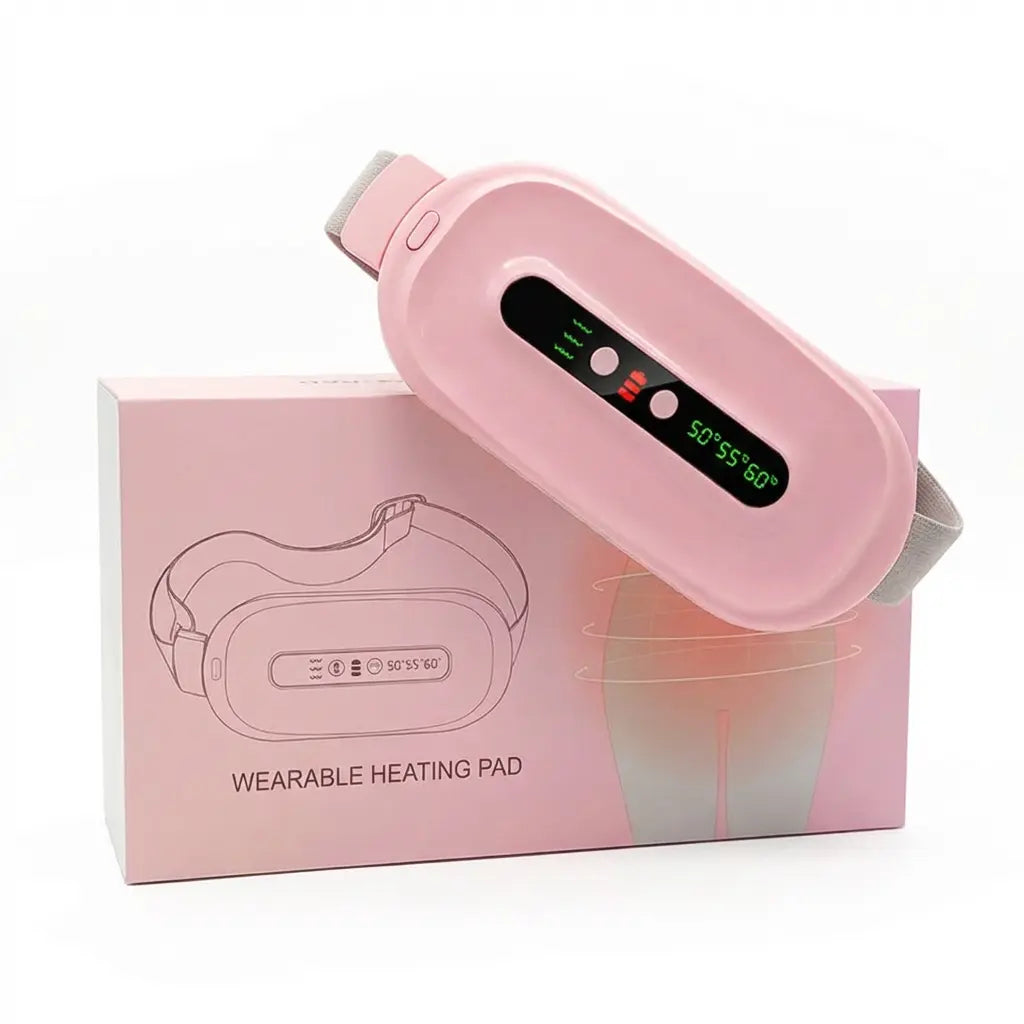 2026 New Portable Cordless Deer Velvet Heating Pad for Cramps - Fast-Heat Fast-Charge Electric Belly Wrap with 3 Heat Settings, 3 Massage Modes, Women'S Pain Relief Warmer, Girlfriend Party Gift