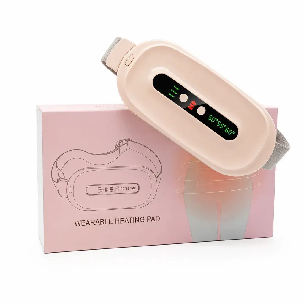 2026 New Portable Cordless Deer Velvet Heating Pad for Cramps - Fast-Heat Fast-Charge Electric Belly Wrap with 3 Heat Settings, 3 Massage Modes, Women'S Pain Relief Warmer, Girlfriend Party Gift