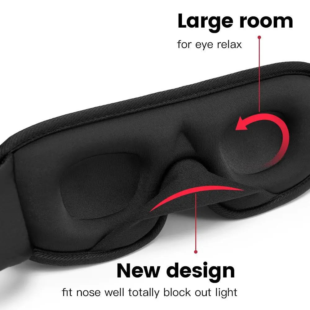 3D Blackout Sleep Mask, Eye Mask for Sleeping, 3D Sleeping Mask for Women & Men, Comfortable & Breathable Sleep Tool