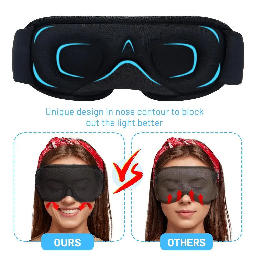 3D Blackout Sleep Mask, Eye Mask for Sleeping, 3D Sleeping Mask for Women & Men, Comfortable & Breathable Sleep Tool