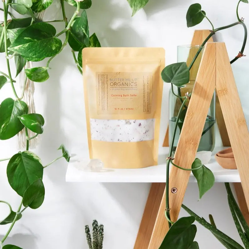 Calming Bath Salts / Detox / Relaxation / Lavender & Chamomile / Essential Oils / Organic Herbs / Herbal Bath Salts for Relaxation Stress